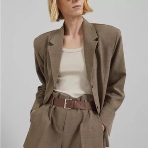 Vintage Redford & Ross Tweed Herringbone Suit Jacket & Pleated Skirt Set, Sz 10